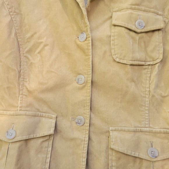 Womens Tan Corduroy Jacket by Lands End - Used - Size 12 - Picture 2 of 4